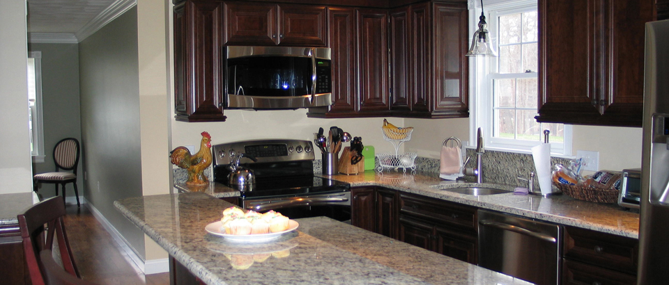 Cherry Cabinets with Granite Countertop